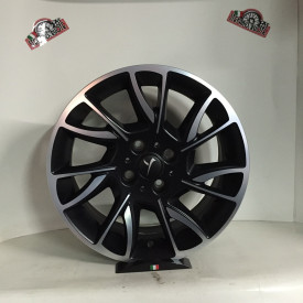 CERCHI IN LEGA WSP W318 TARANTO DULL BLACK F POLISHED PER LANCIA YPSILON DA 15 POLLICI