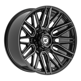 Cerchi in Lega Omologati Fondmetal 770 EDGE (GEAR OFF ROAD) GLOSSY BLACK MILLED 22 Pollici