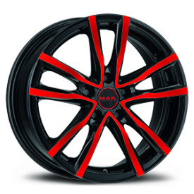 Cerchi in lega MAK MILANO BLACK AND RED da 16 pollici