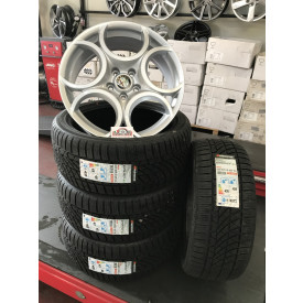 KIT GIULIETTA 18" OMOLOGATO CON GOMME 4 STAGIONI SILVER