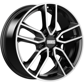 Cerchi in Lega Omologati Fondmetal KOROS (FMI06) GLOSSY BLACK MACHINED 17 Pollici