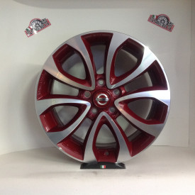 CERCHI IN LEGA NISSAN QASHQAI  ORIGINALI DA 17 POLLICI ROSSO LUCIDO