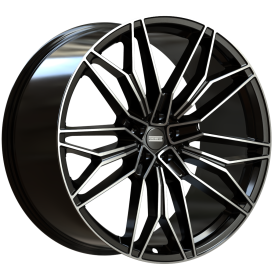 Cerchi in Lega Omologati Fondmetal STC-23 GLOSSY BLACK MACHINED 23 Pollici