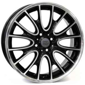 CERCHI IN LEGA WSP W1653 RIVERS GLOSSY BLACK POLISHED PER MINI DA 17 POLLICI 