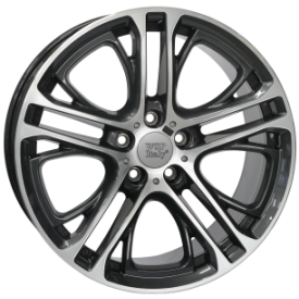 CERCHI IN LEGA WSP W677 XENIA DIAMOND BLACK POLISHED DA 19 POLLICI ET 30